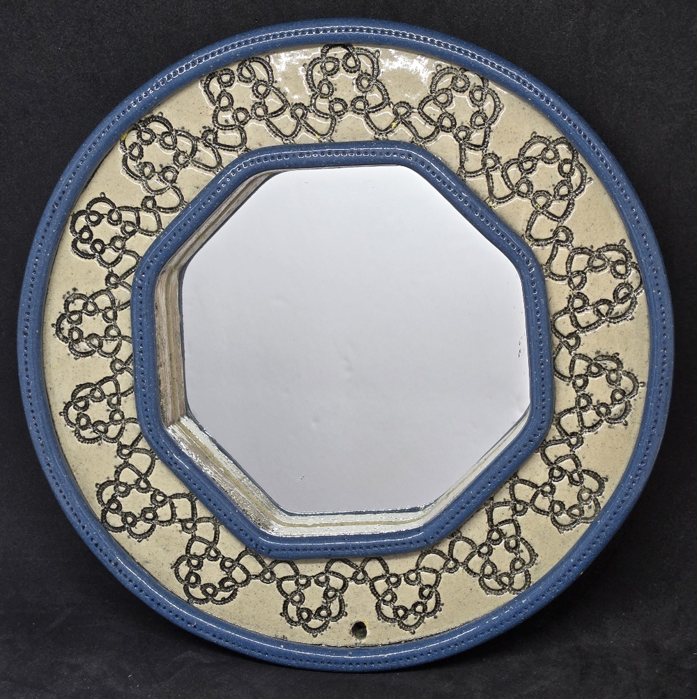 Trinity Pottery Stoneware Hexagon Hanging Mirror